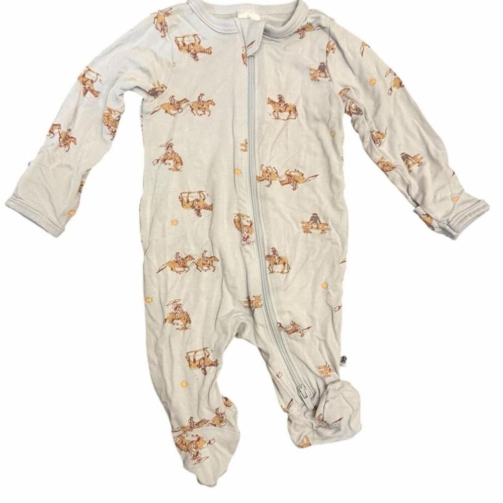 Modern Moments by Gerber newborn baby boy sleeper with brown horses